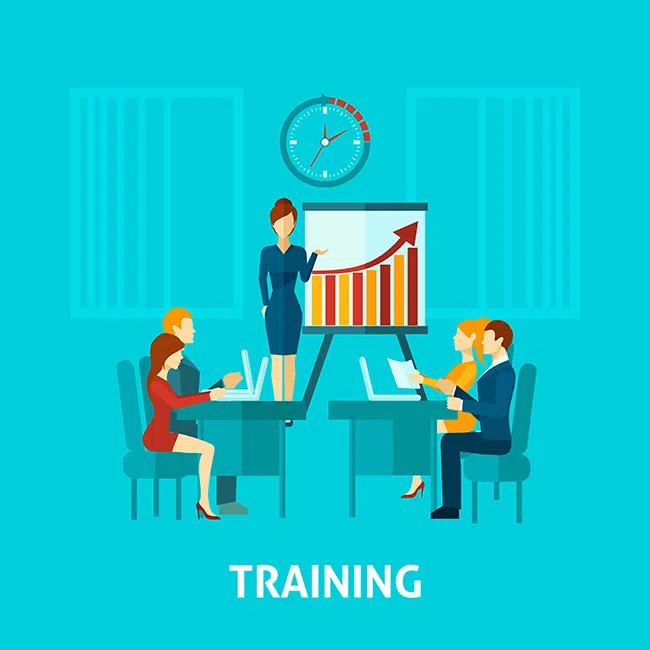 Employee performance review meeting in a contact Centre